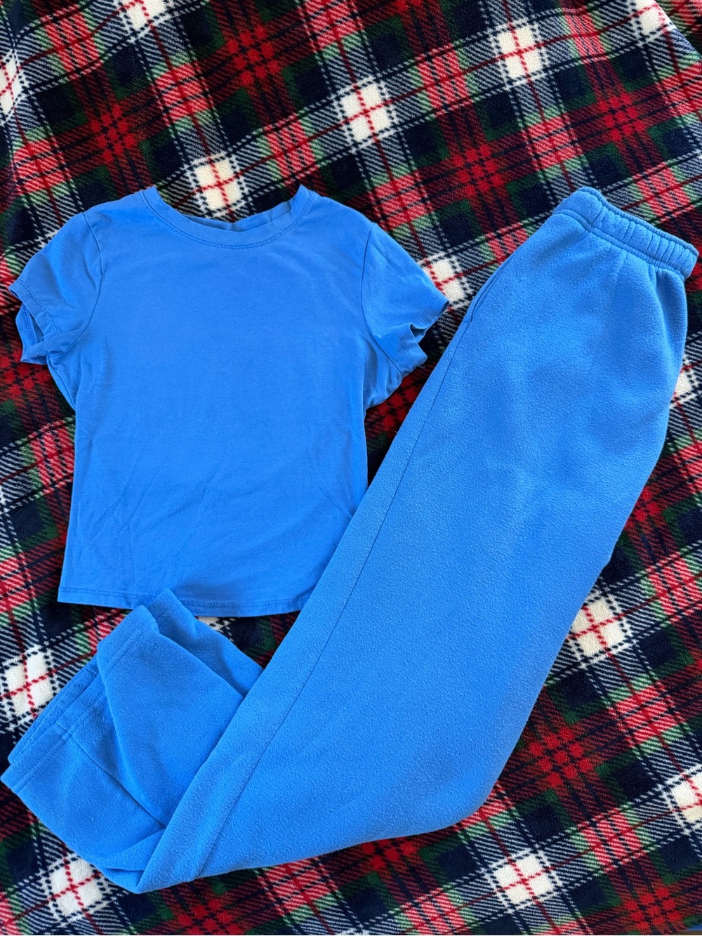 Blue Track Pants & Tee Set
